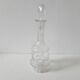 Set of 2 vintage carved glass bottles