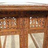 Oriental Folding Table in Exotic Wood – Early 20th Century