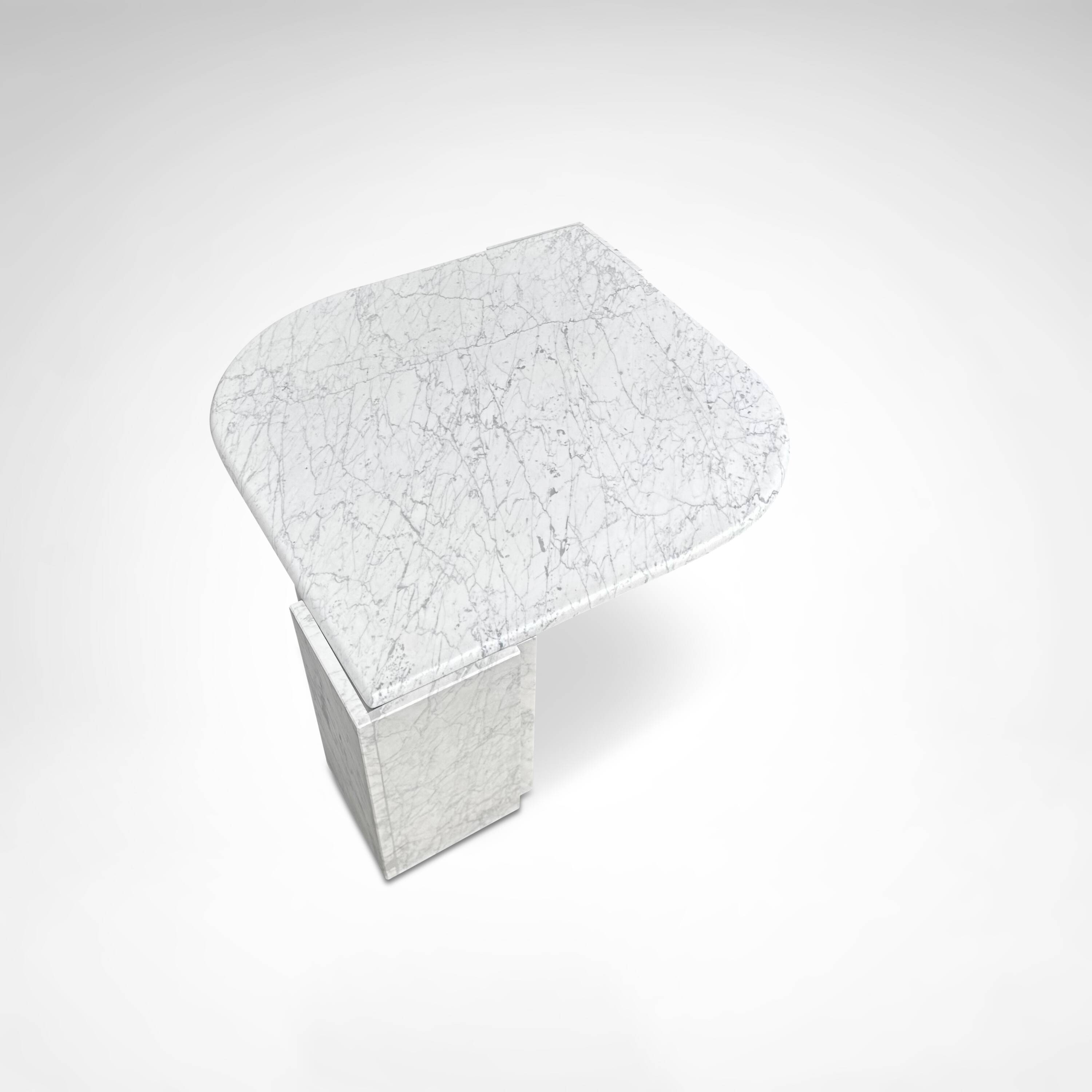 Carrara marble teardrop coffee table Germany 1980s