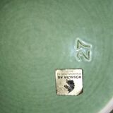 Antique plate Rössler AG Aedermannsdorf Switzerland Ceramics with floral motif Green