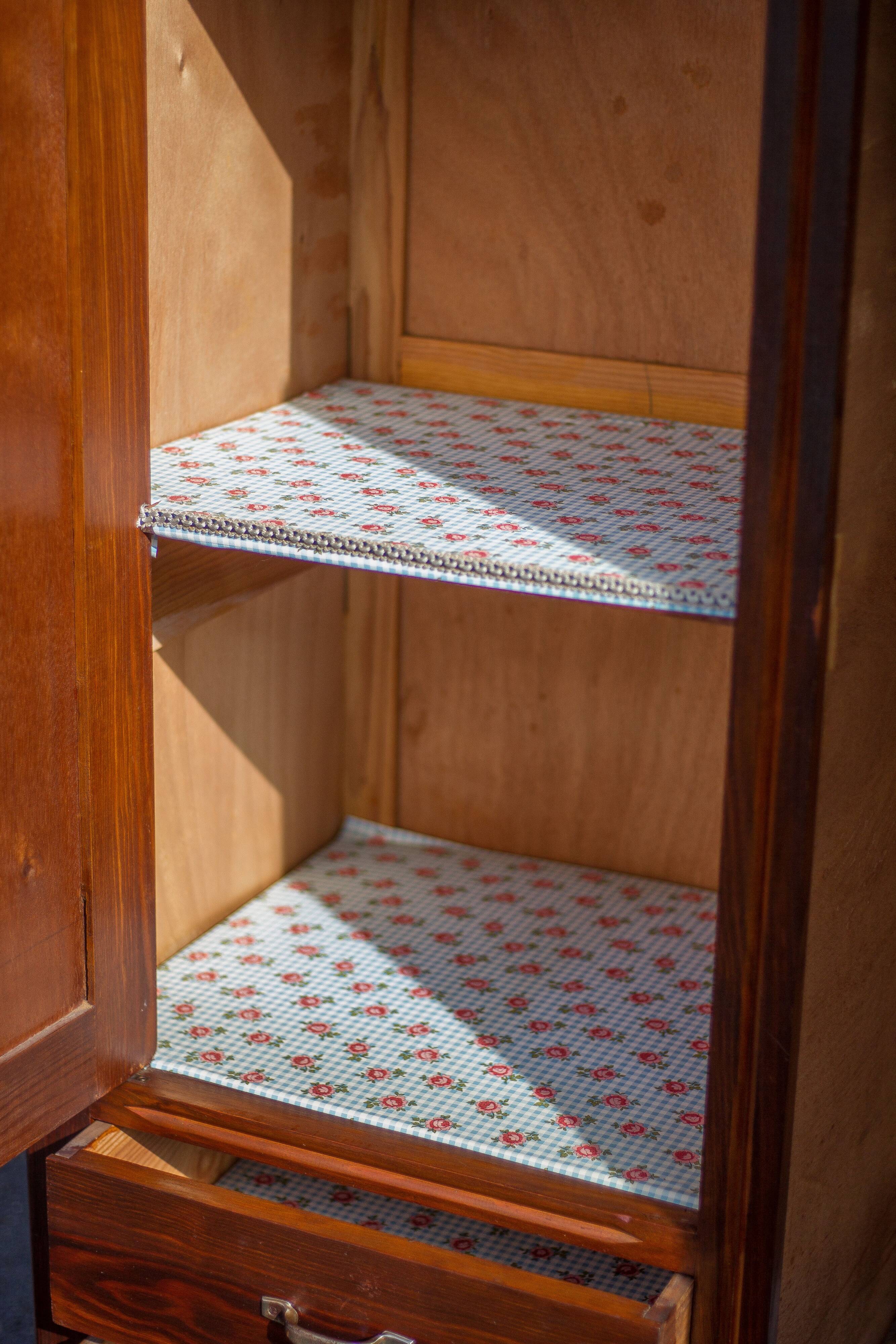 Art deco wooden cabinet with mirror, wooden storage unit, vintage Parisian cabinet
