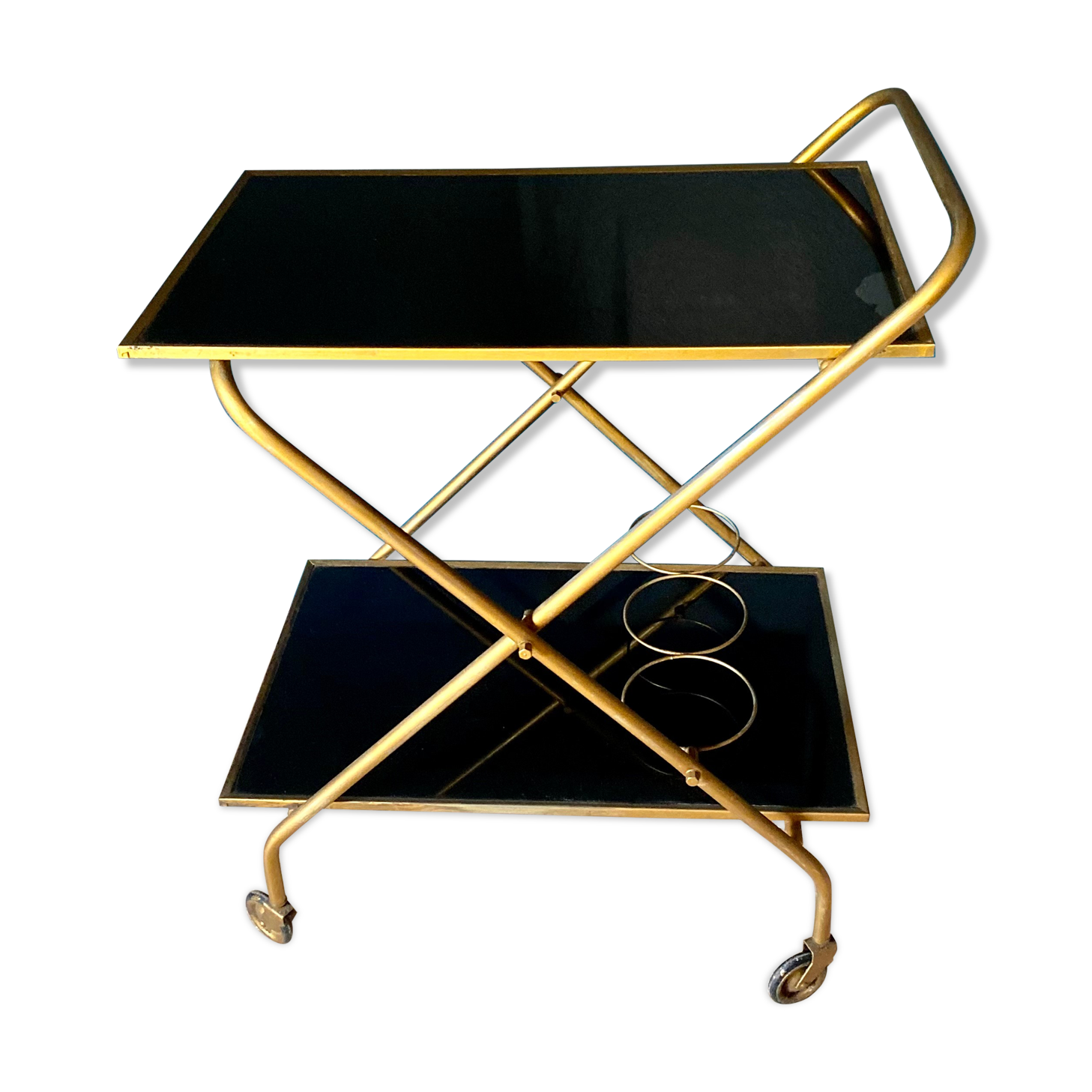 Glass and brass service