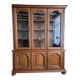 Bibliothèque en chêne massif 2 corps (vitrine + bas) - Très bon état