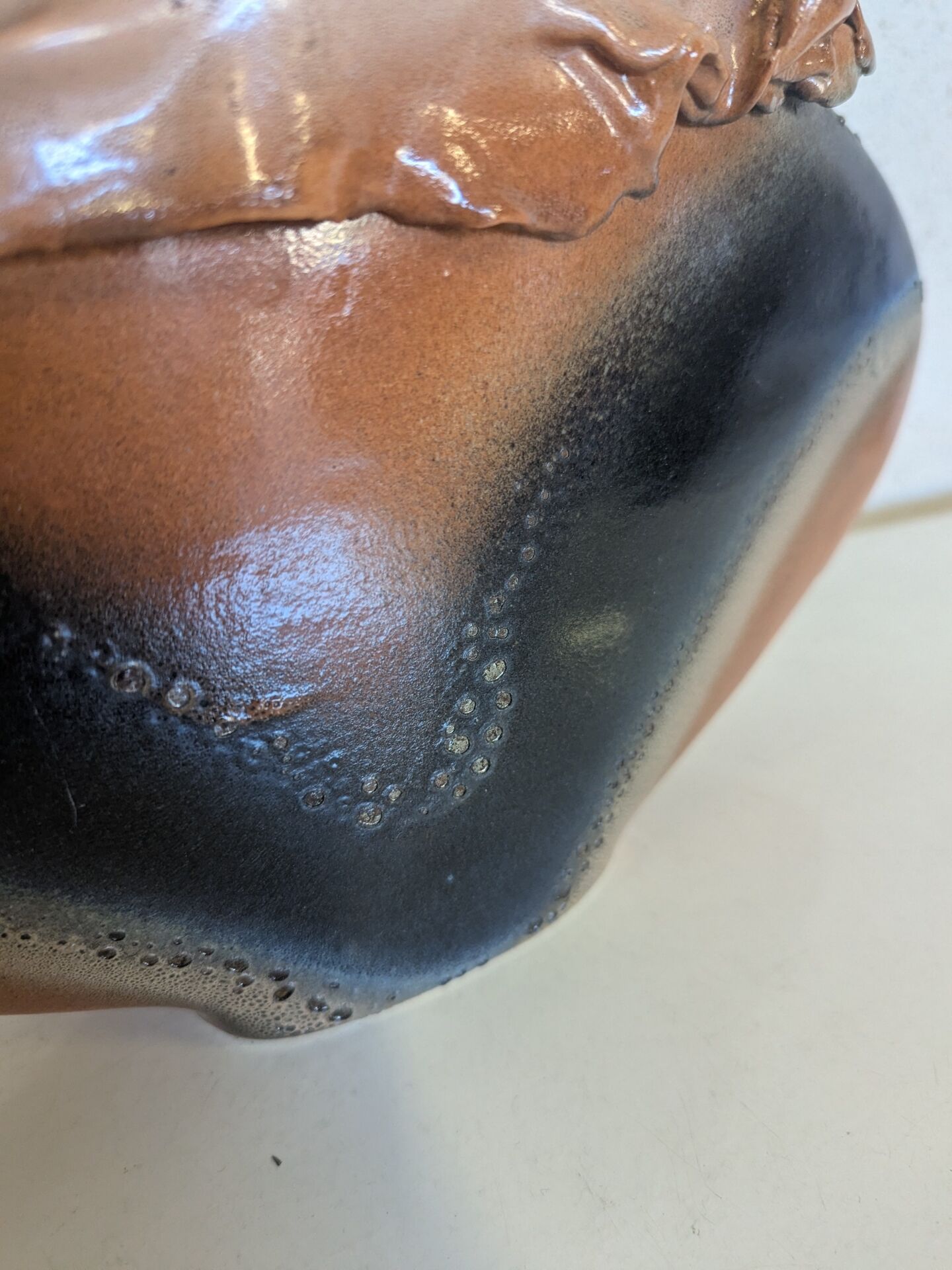 Sculptural glazed ceramic vase – Set of 3 pieces