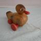 Jouet en bois articulé canard à tirer