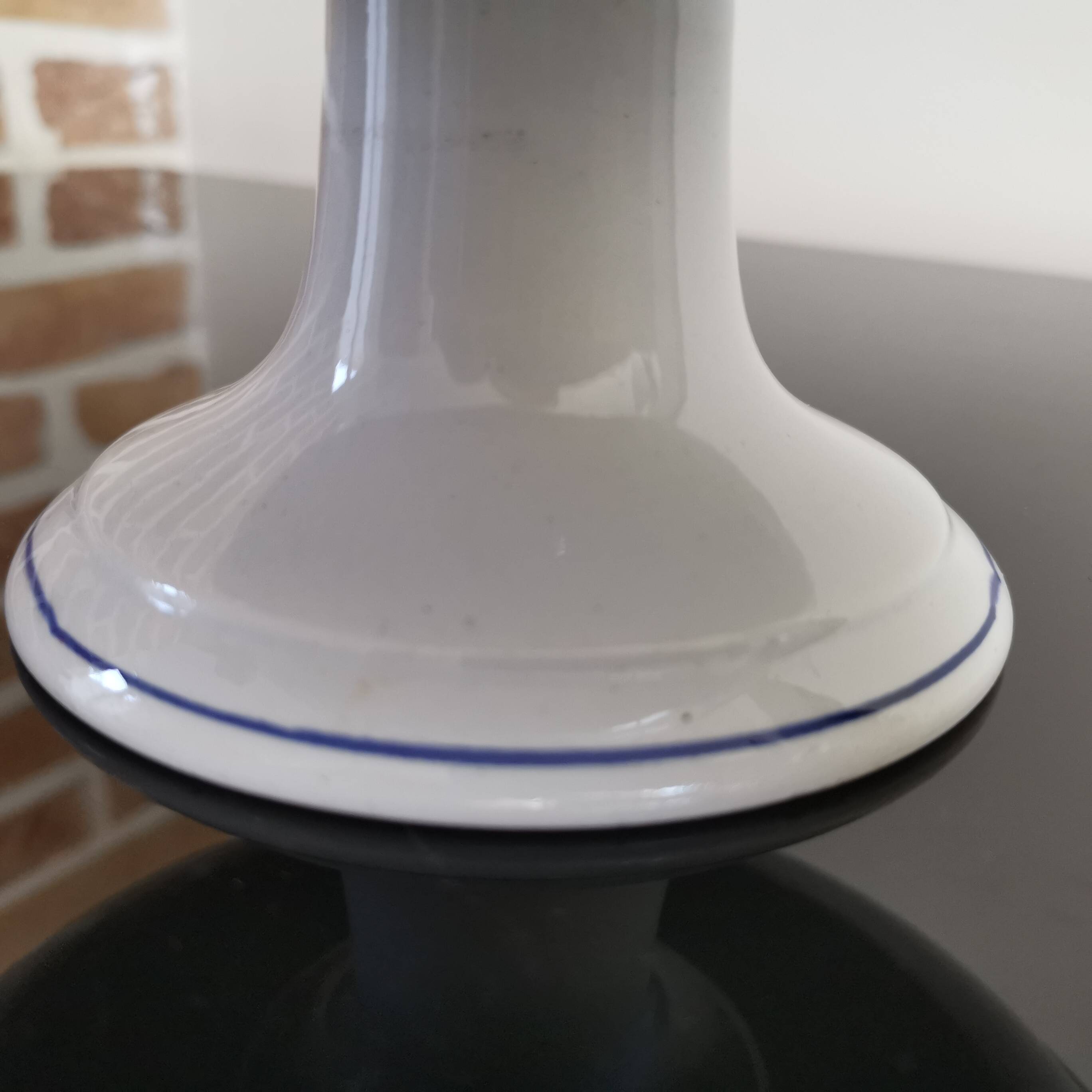 Old earthenware compote bowl L'Amandinoise St Amand France