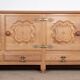 Very large French sideboard in solid oak, Guillerme and Chambron 1960.