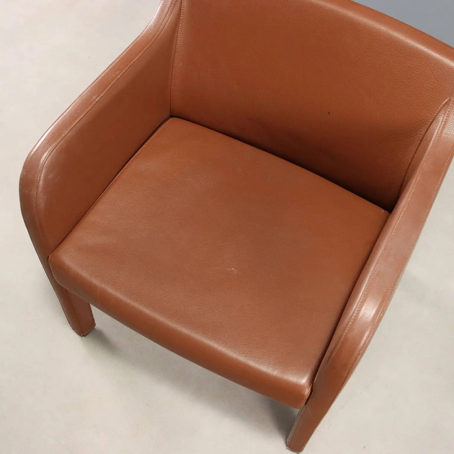 Busnelli System vintage armchair in leather, foam, 2000s design