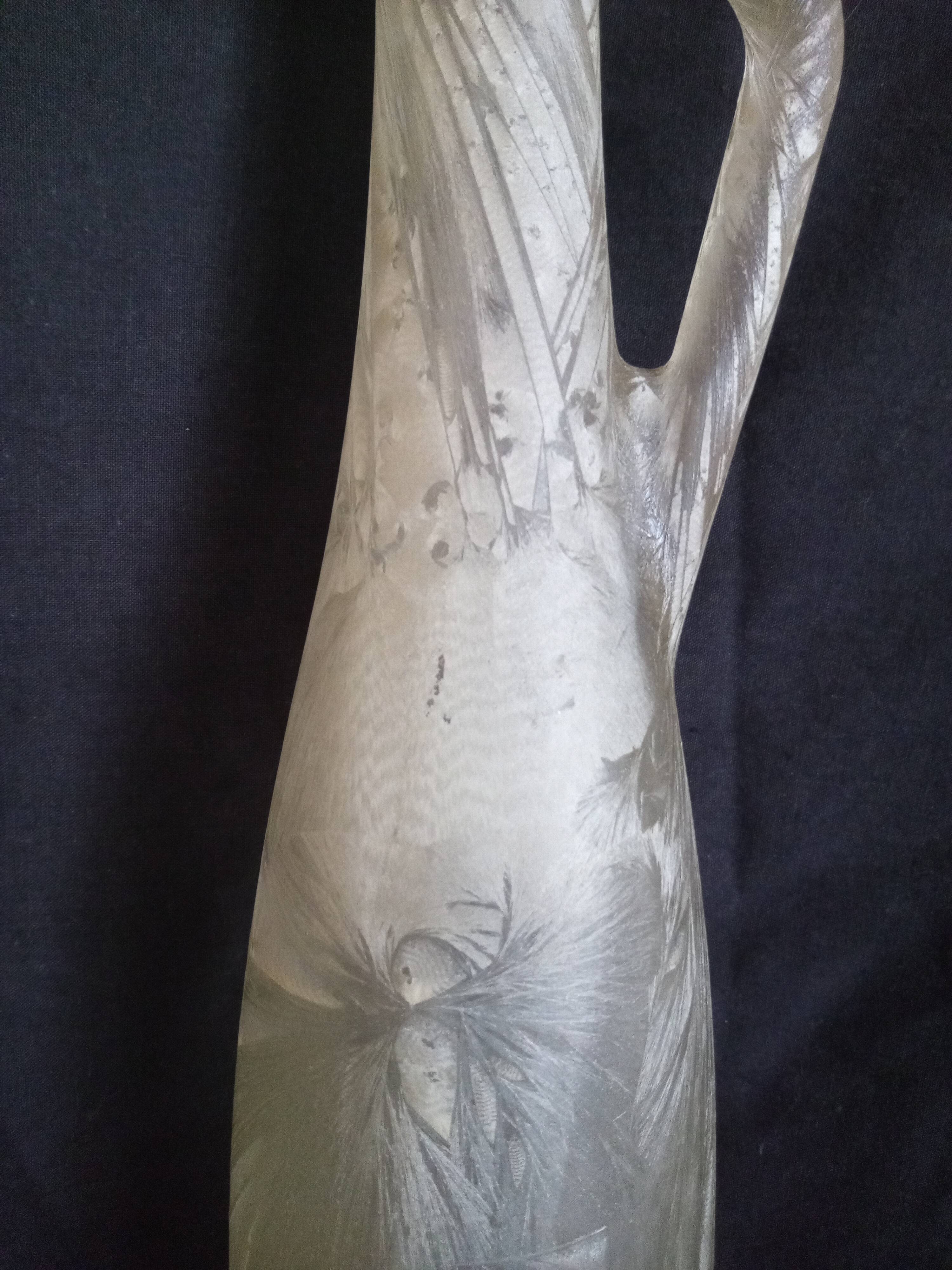 Kevin Stal (Son of Eric Saint Val) - Frosted glass bottle vase, h-48 cm.