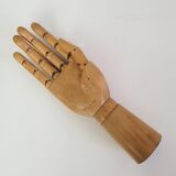 Vintage articulated wooden hand