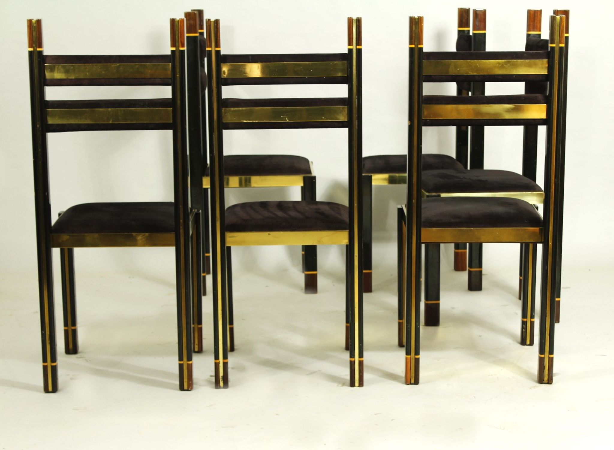 Set of 6 Chairs by Paolo Barracchia for Roman Deco, 1978