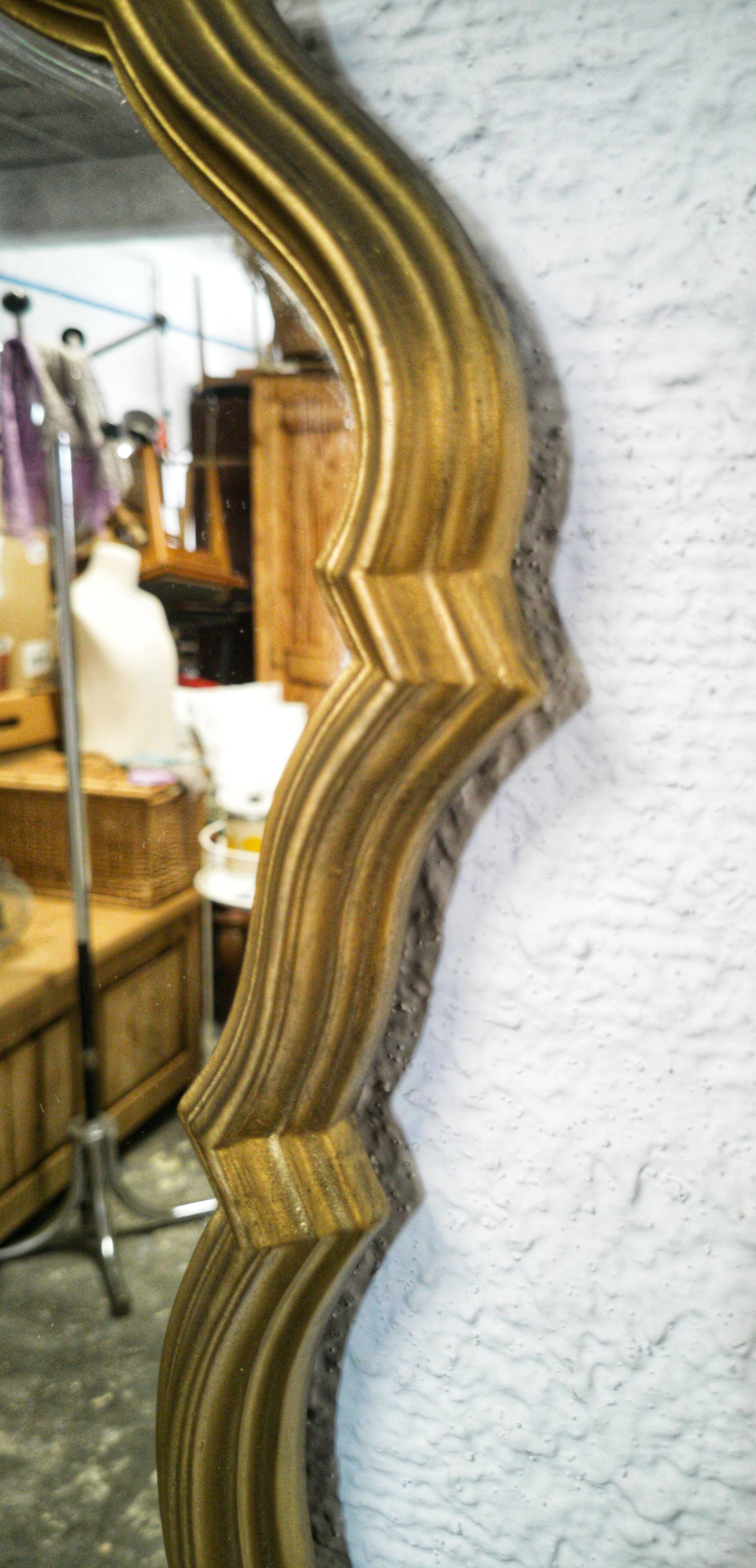 Louis XV style gilded baroque mirror 60x43cm