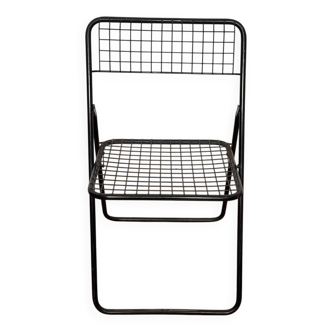 Chaise pliante metal noire
