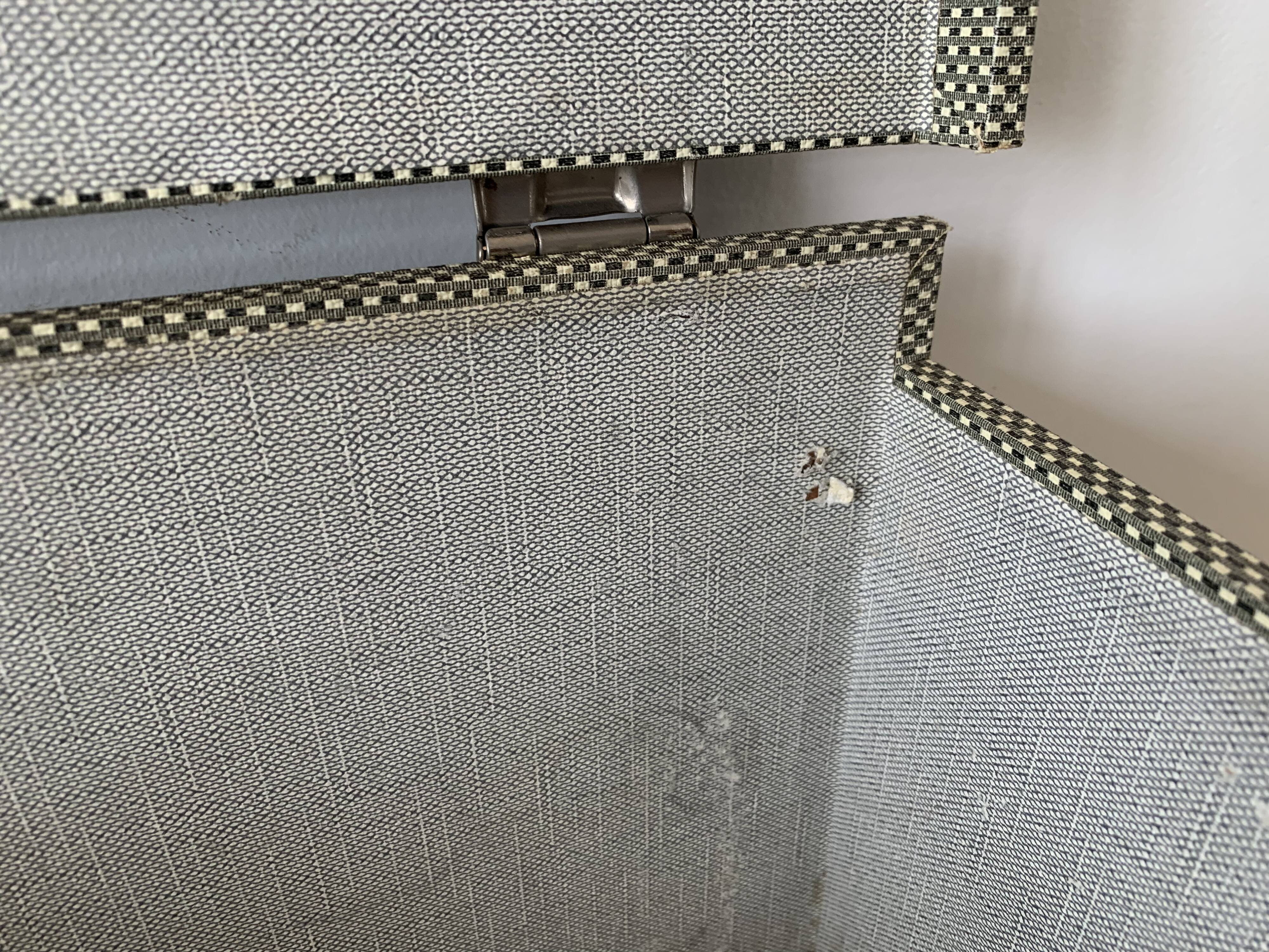 Suitcase, vintage upholstered box