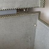 Suitcase, vintage upholstered box