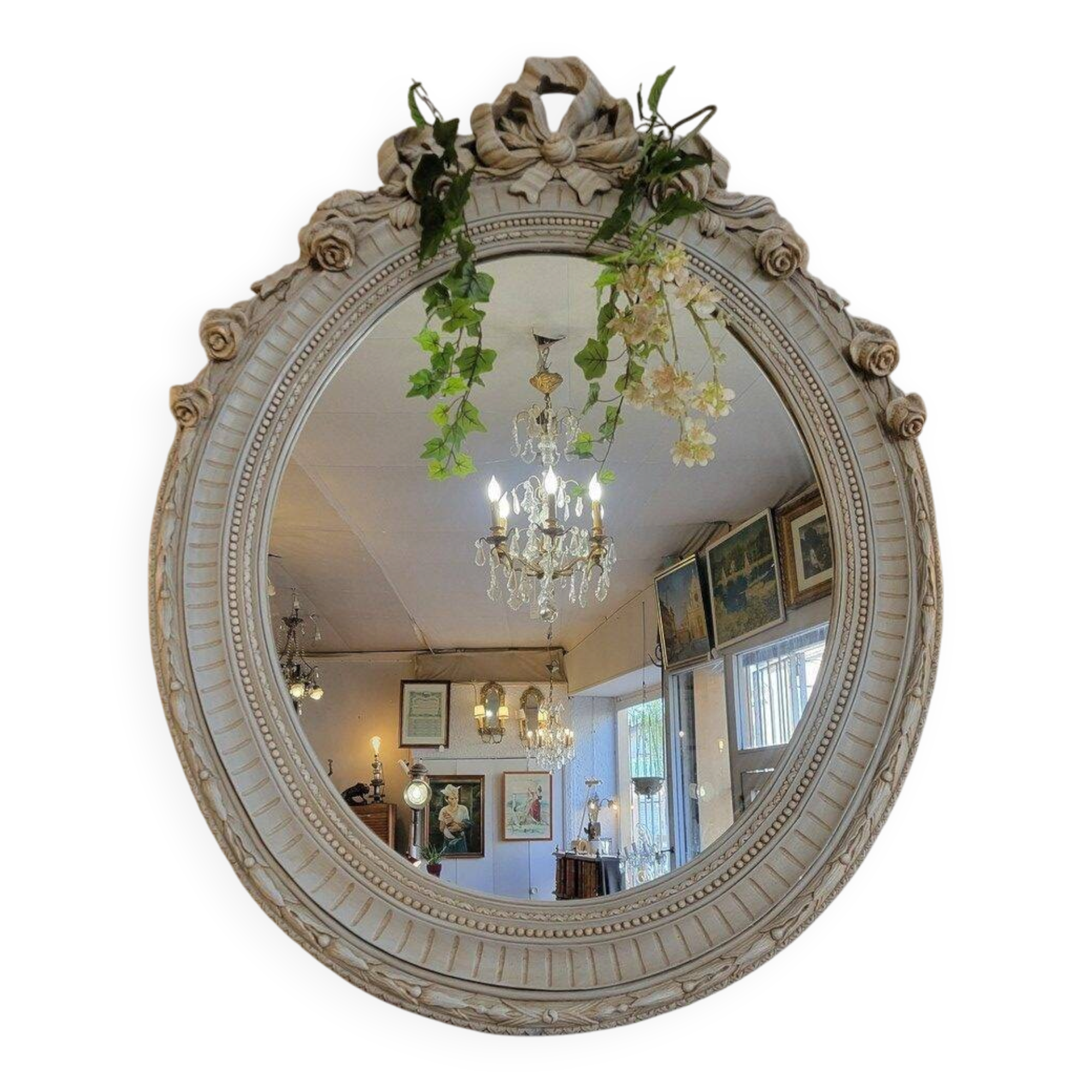 Louis XVI medallion mirror