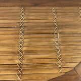 Side table in half-moon wood and bamboo