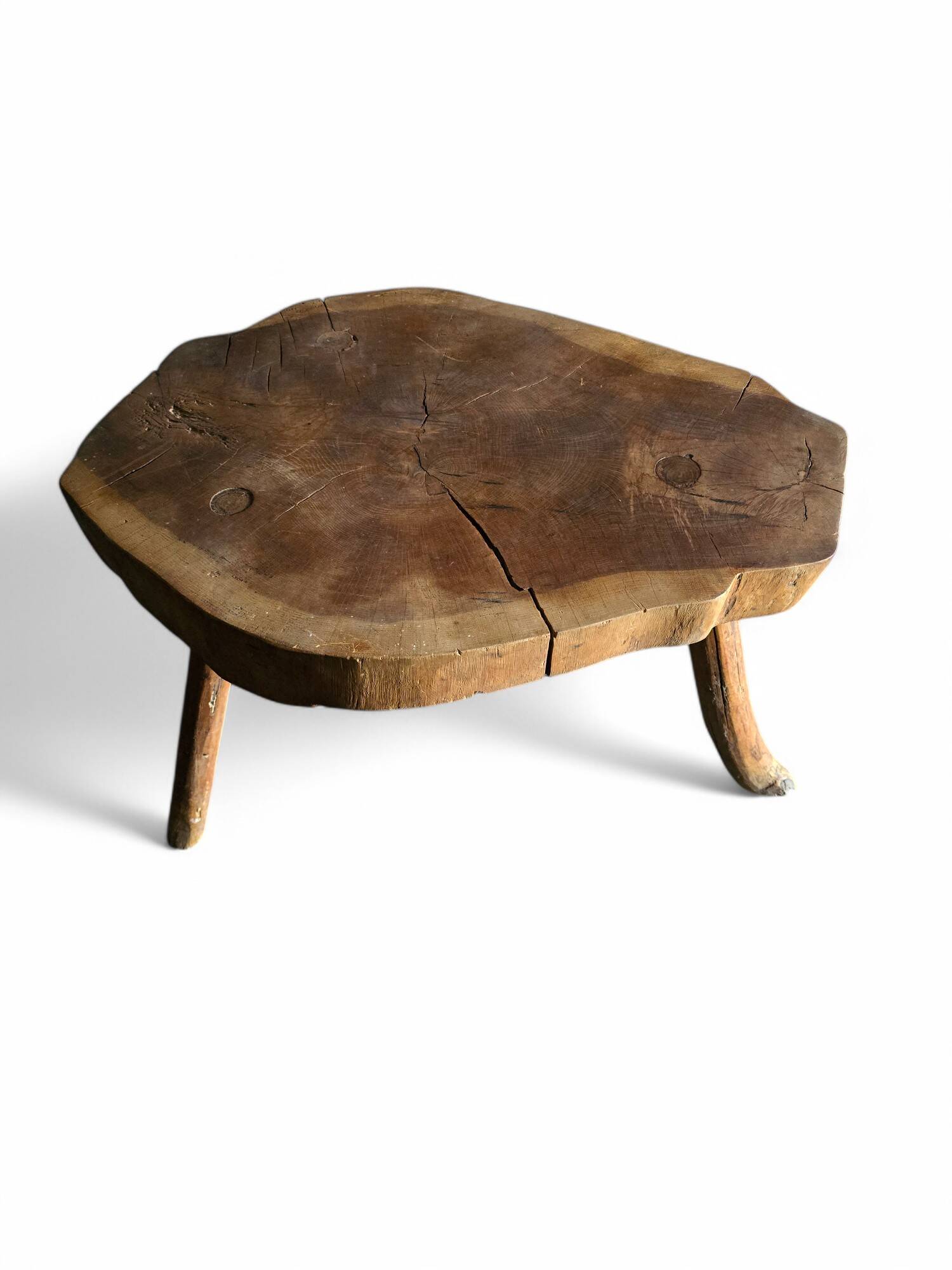 Natural solid wood coffee table