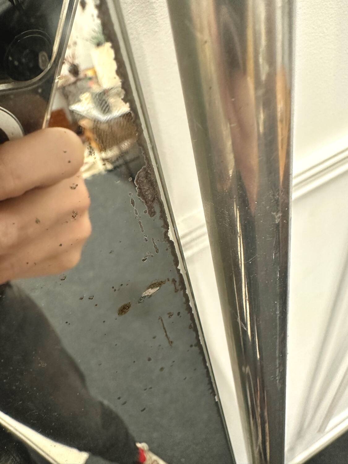 Vintage aluminum entrance locker