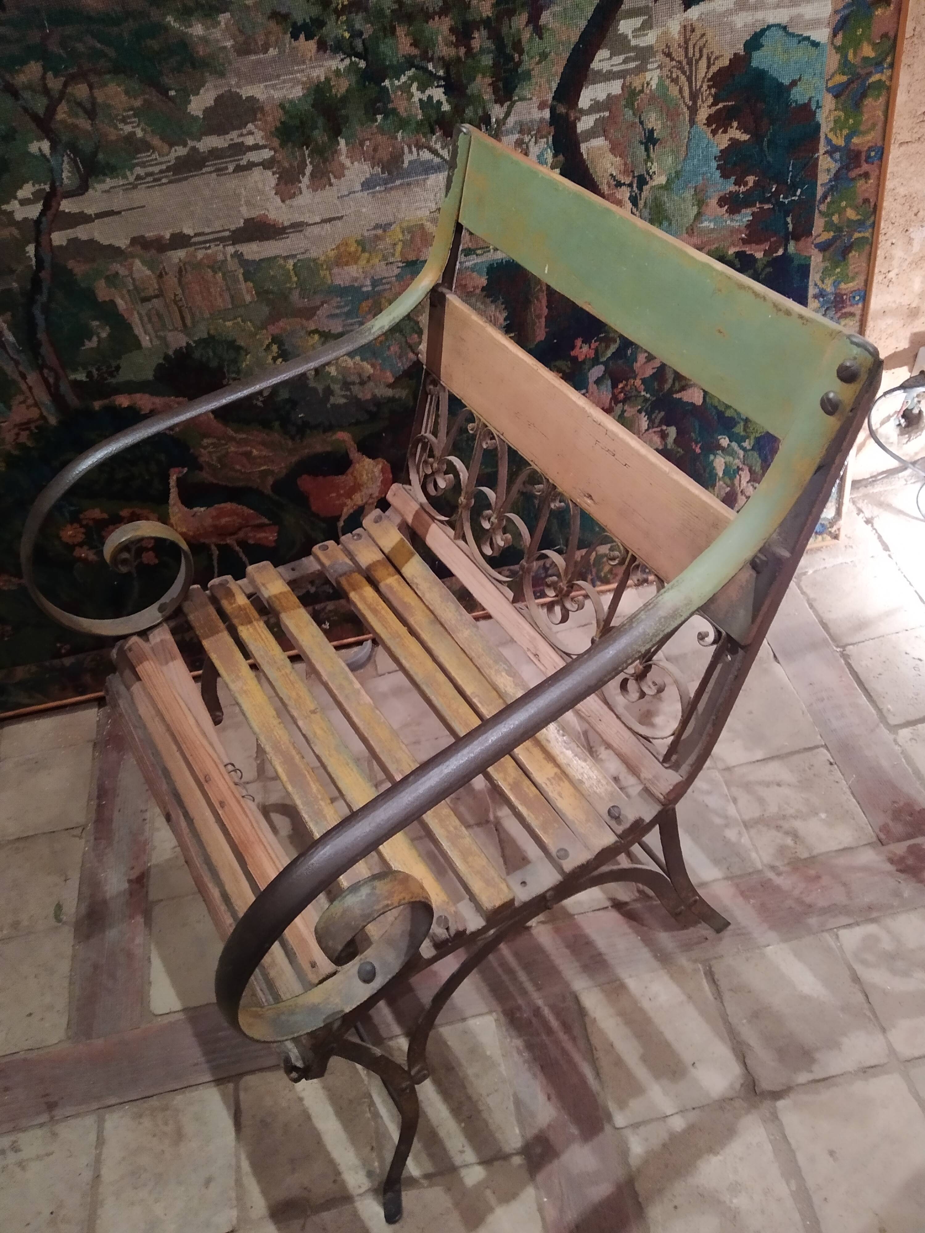 Garden armchair of the 19th century