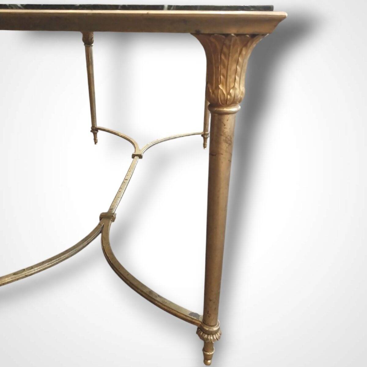 Bronze and marble coffee table, 20th century