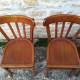 Set of 8 mismatched bistro chairs