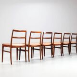 Arne Vodder model 430 dining chairs rosewood Sibast Mobler Denmark 1960