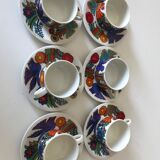 Coffee service Acapulco x 6 vintage 70s design