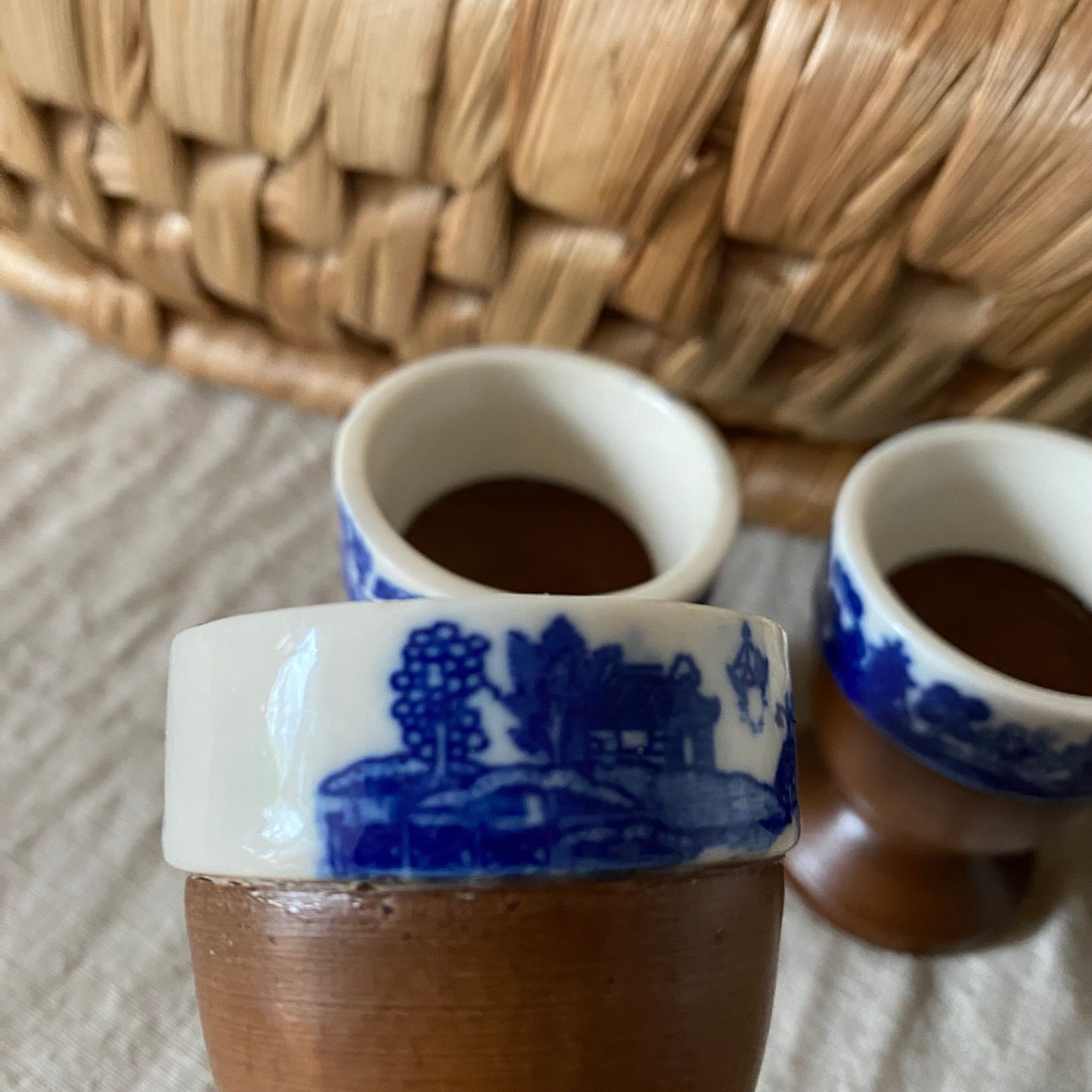 Wooden and porcelain shells