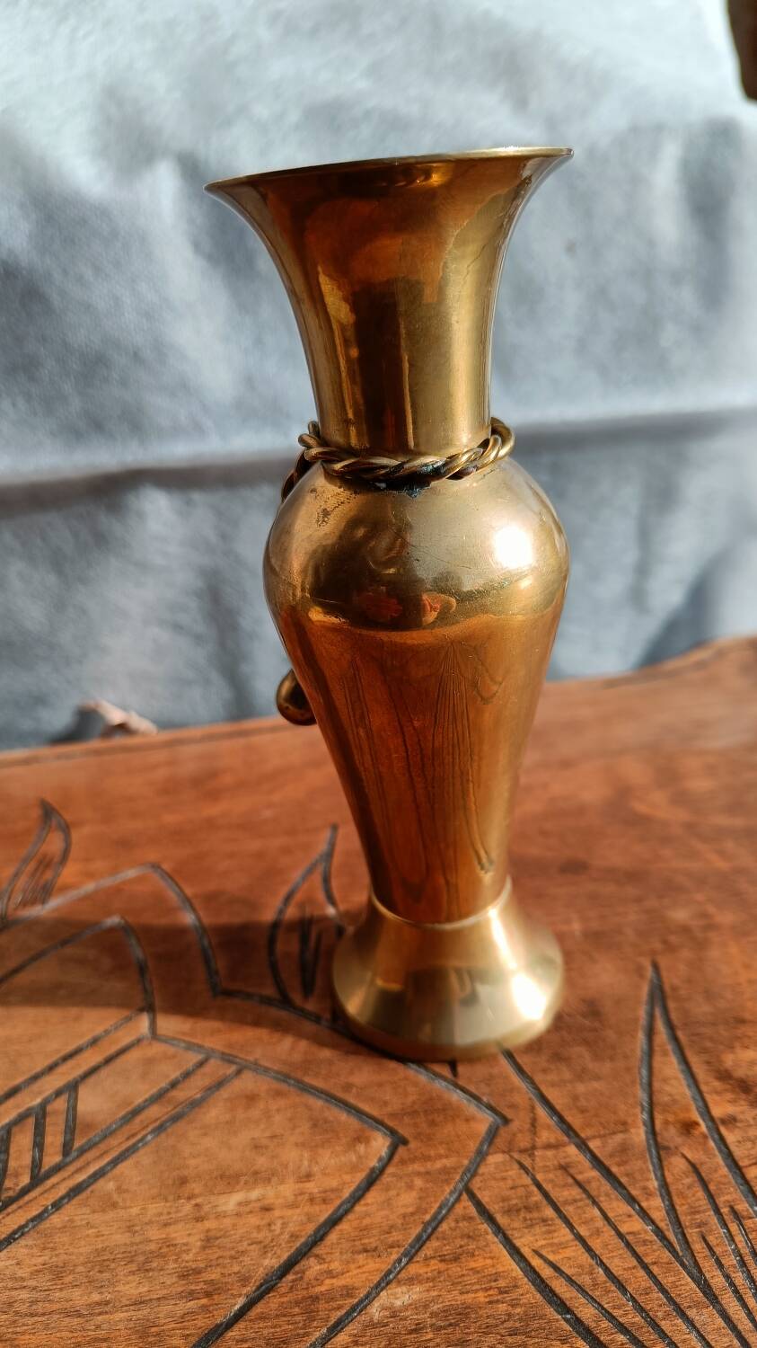 Vintage brass vase