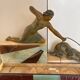 Sculpture of a woman with a greyhound