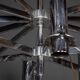 20thC ITALIAN CHROME & SMOKED GLASS EIGHTEEN LIGHT CHANDELIER c.1970