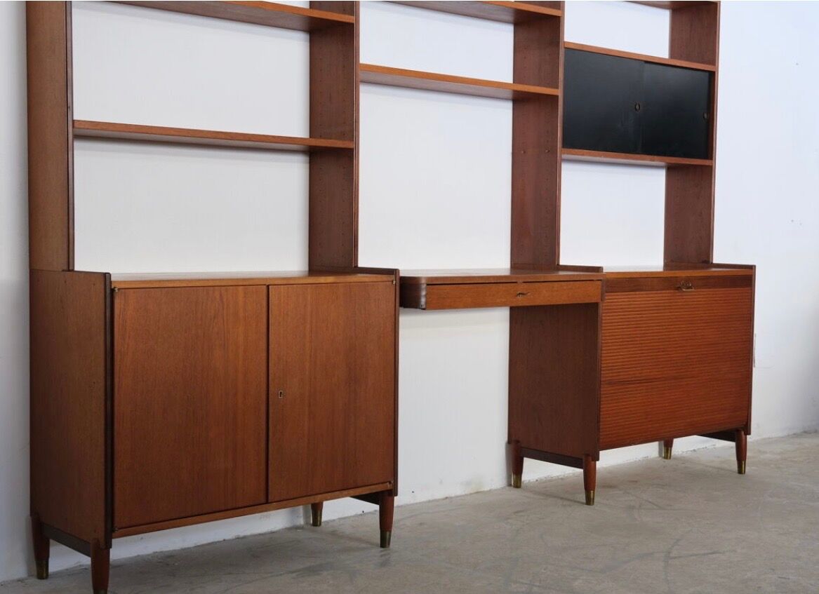 Grand bureau style scandinave en teck