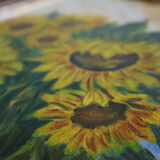 Sunflower painting signed M.C. Weiss
