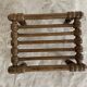 Old low turned wooden stool