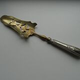 Openwork pie shovel with silver and gold metal hallmarked