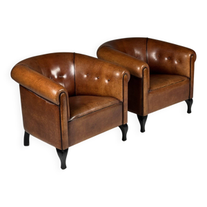 Ensemble de 2 fauteuils - peau mouton