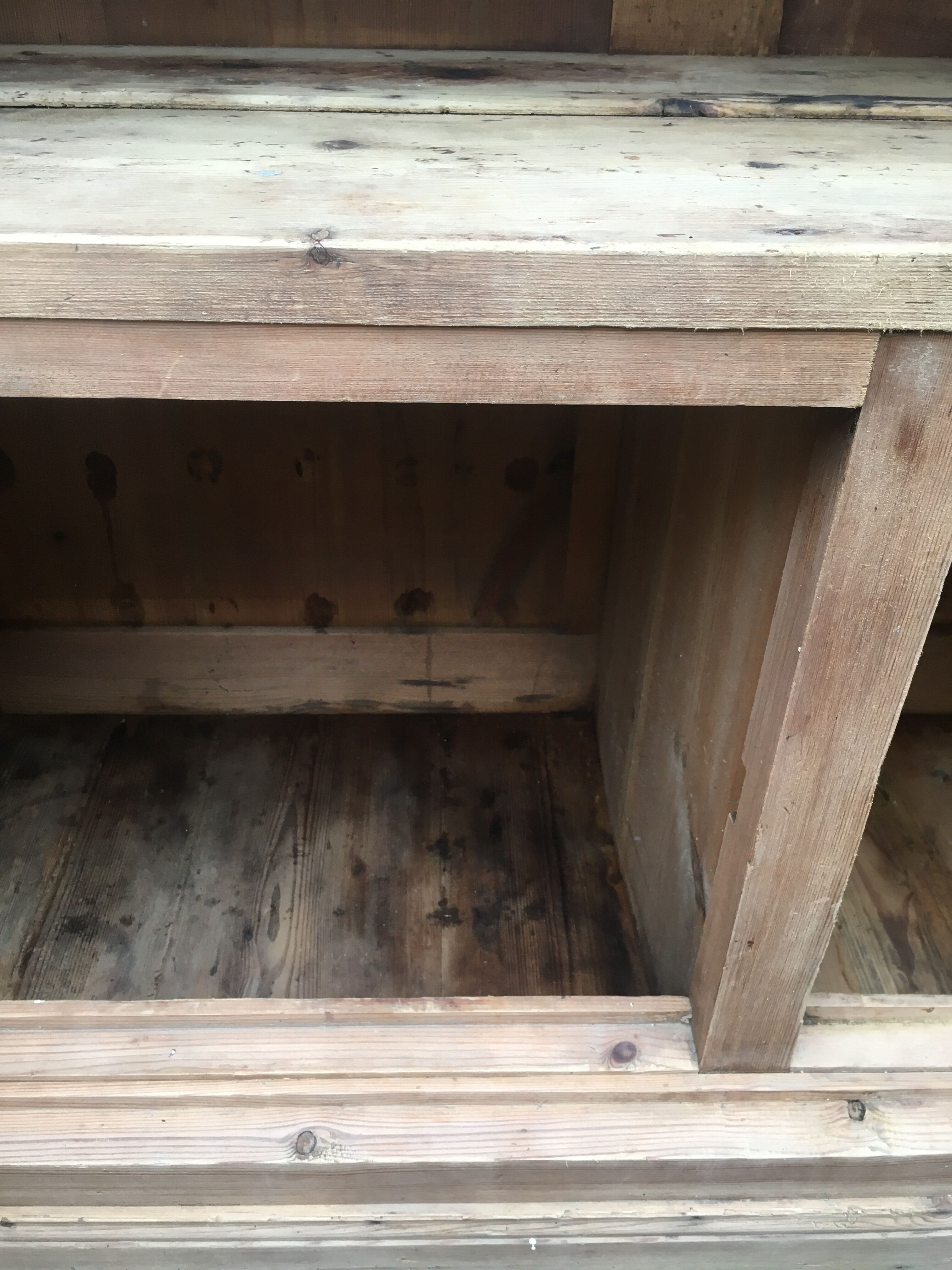 Wooden cabinet with interior doors