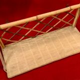 Rattan wall shelf