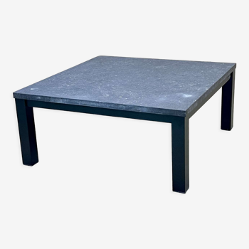 Table basse d'exterieur en aluminium et plateau en ardoise - fabrication italienne marque Manutti