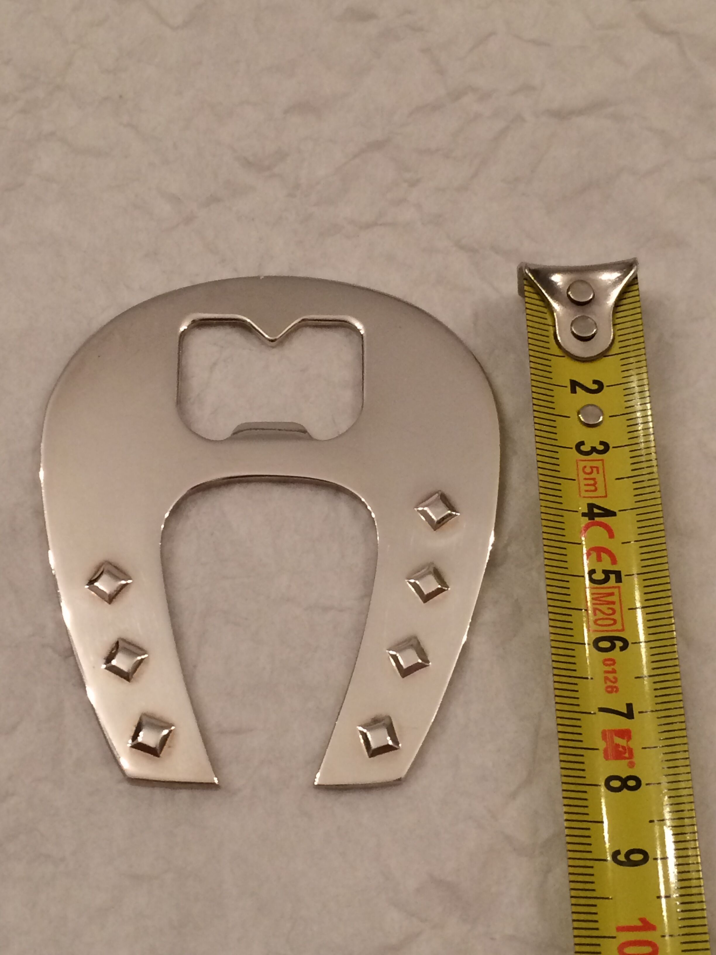 Silver metal bottle opener