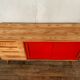 Enfilade vintage moderniste pieds compas 150 cm années 1950