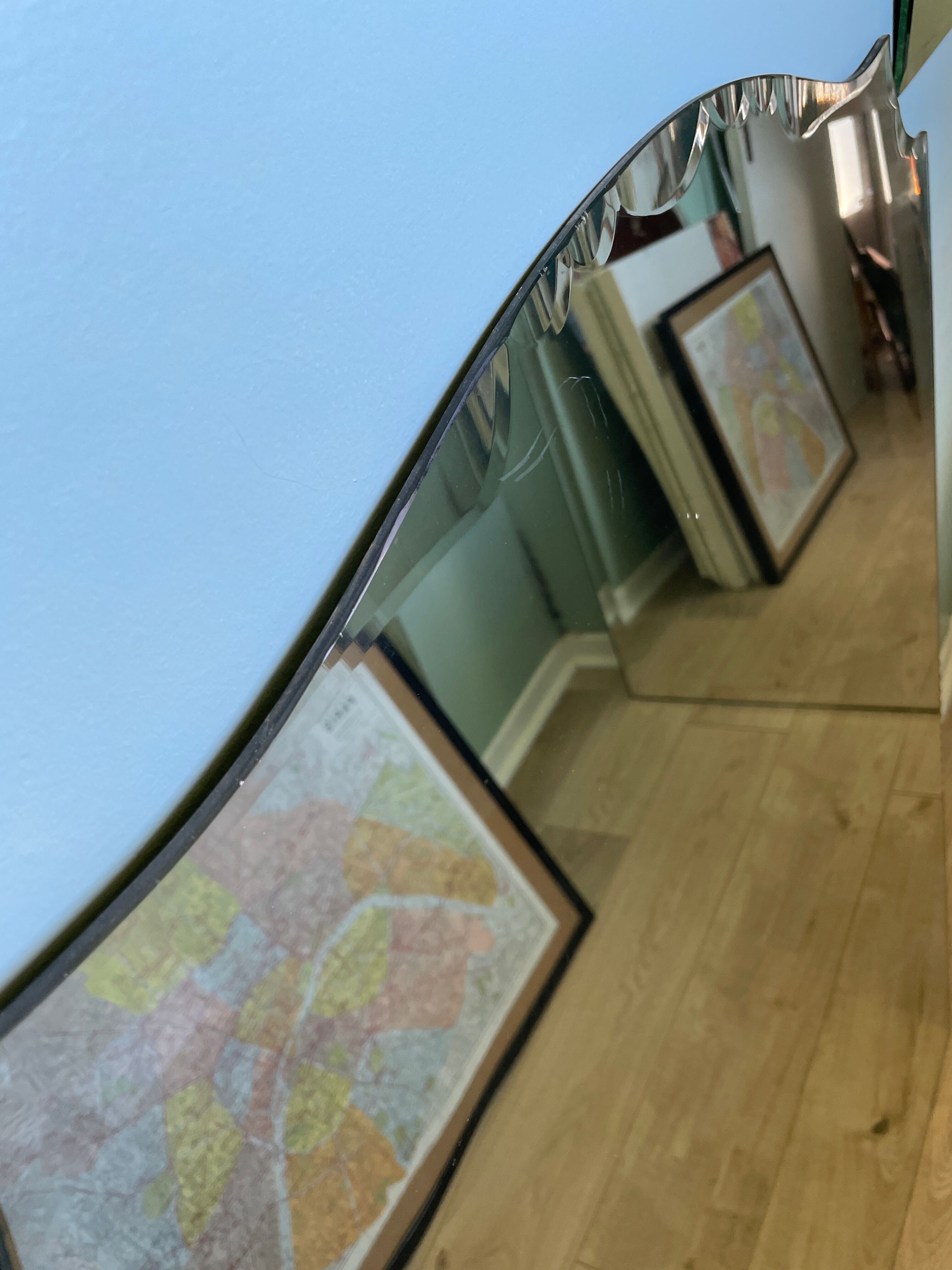 Beveled fireplace mirror - 120x82cm