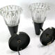 Pair of torch wall light or black and Chrome 60-70s cones