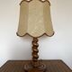 Lampe bois torsadé années 60