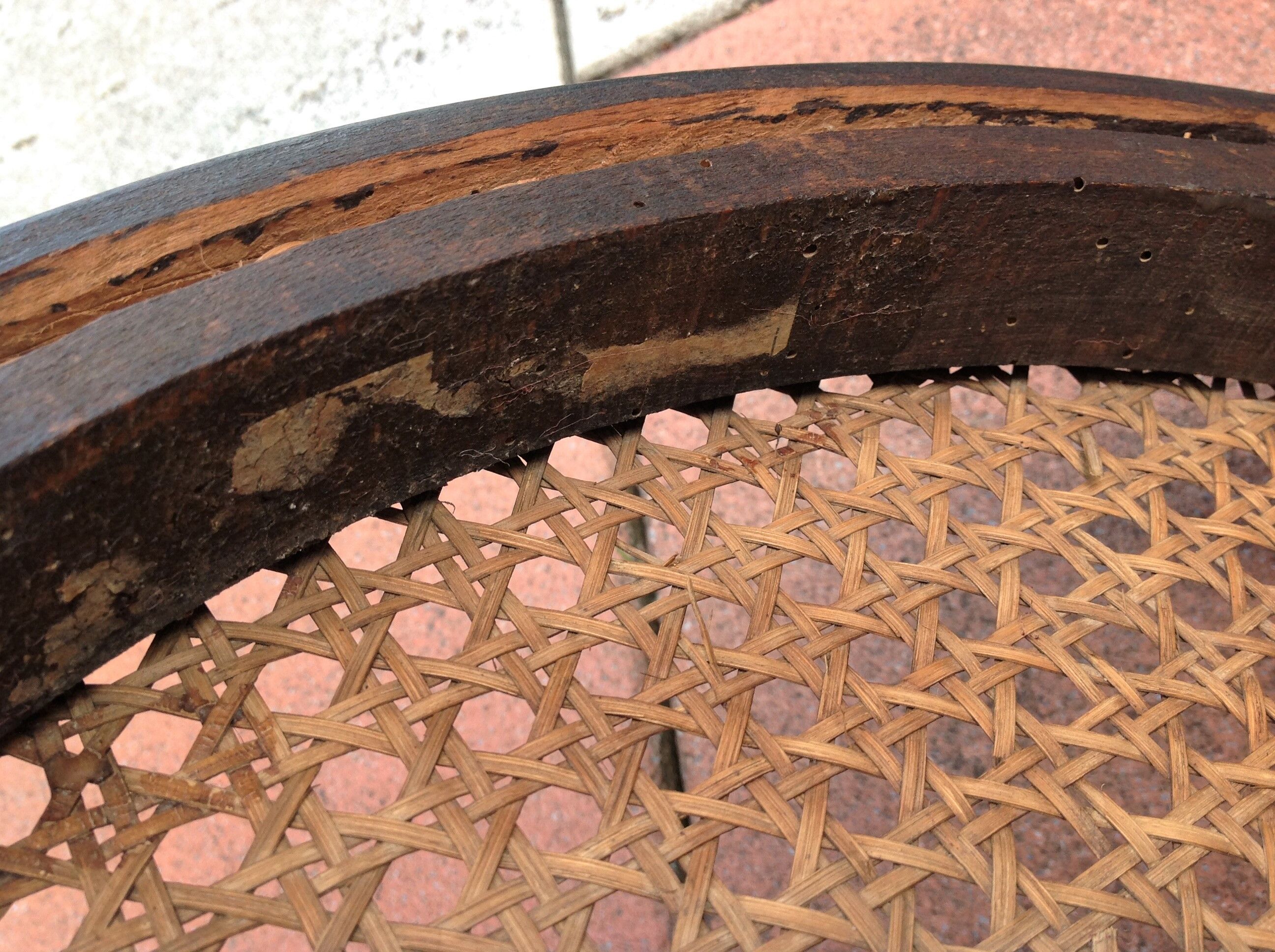 Fischel bistro chair with cannate / vintage seat 30s-40s