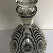 Carafon en verre strié