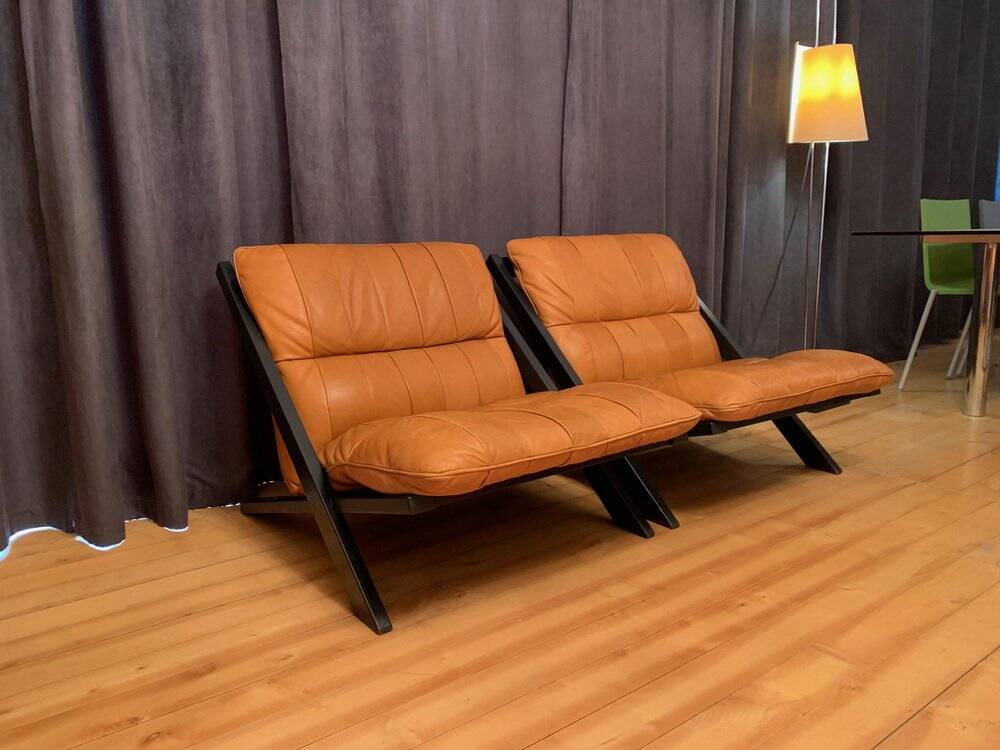 Set of armchairs by Ueli Berger, de Sede, Switzerland, 1970s