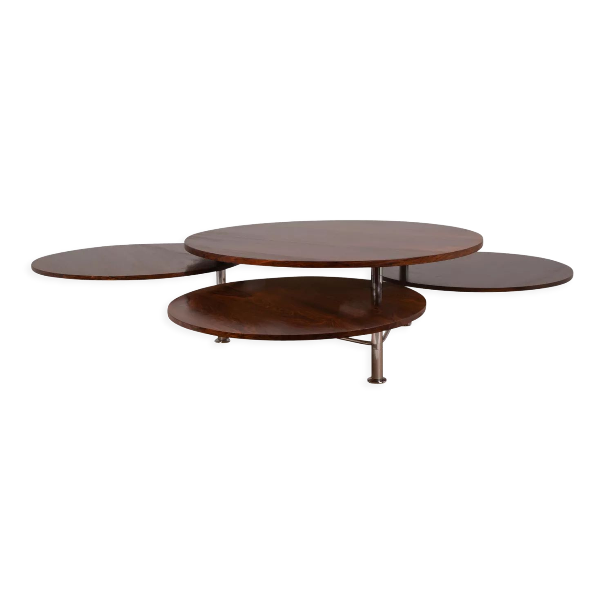 Coffee table with four rosewood tops, 1970s