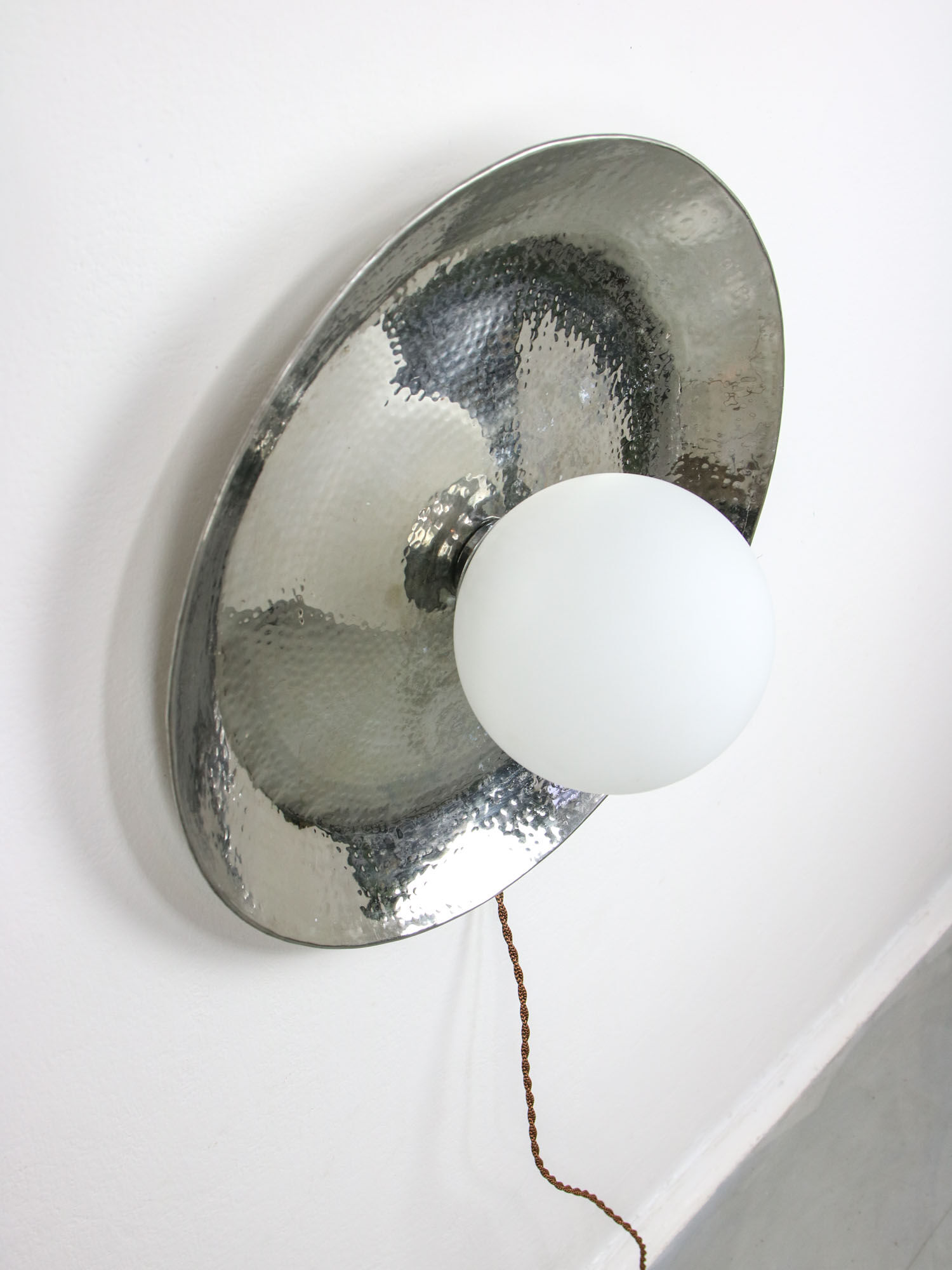 Vintage chrome eye wall lamp, 70s